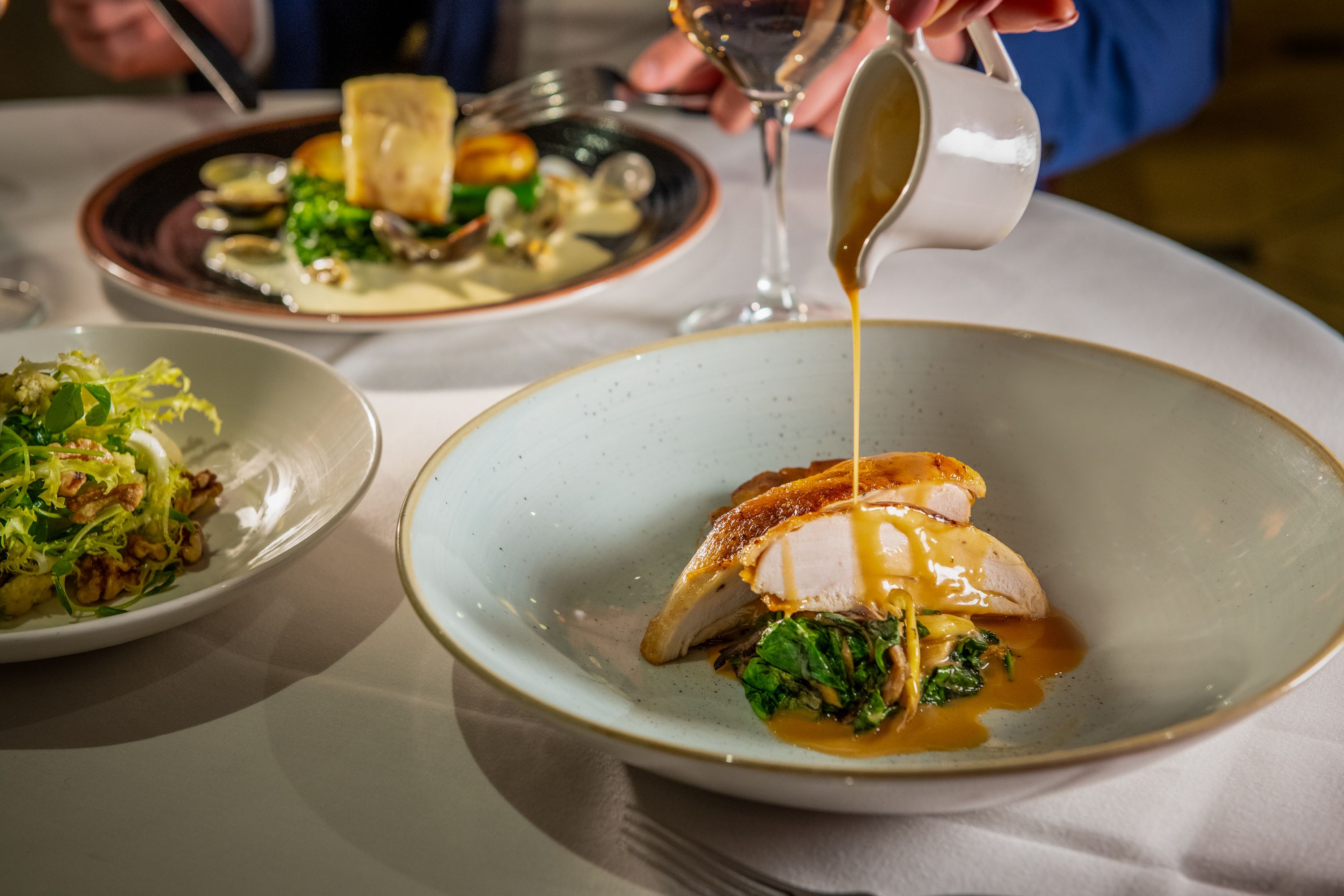 Two dishes at the Curious Kitchen